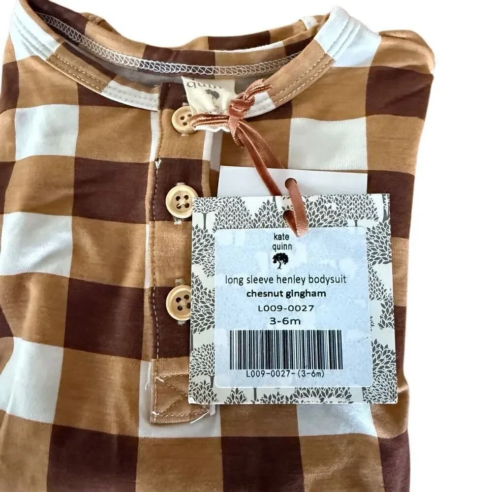 NWT Kate Quinn Henley body suit size 3-6 months